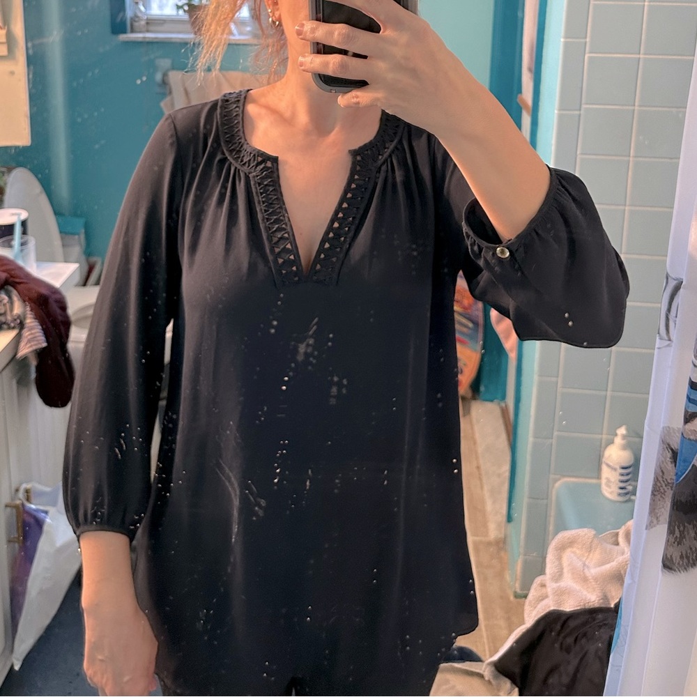 Banana Republic navy blouse